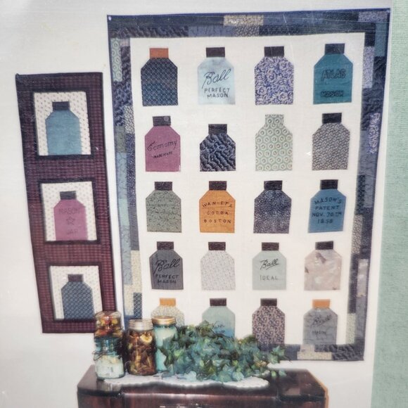 Grandmas Pantry Quilt Pattern Fabric Expressions Large and Small Wall Hanging - Picture 2 of 4